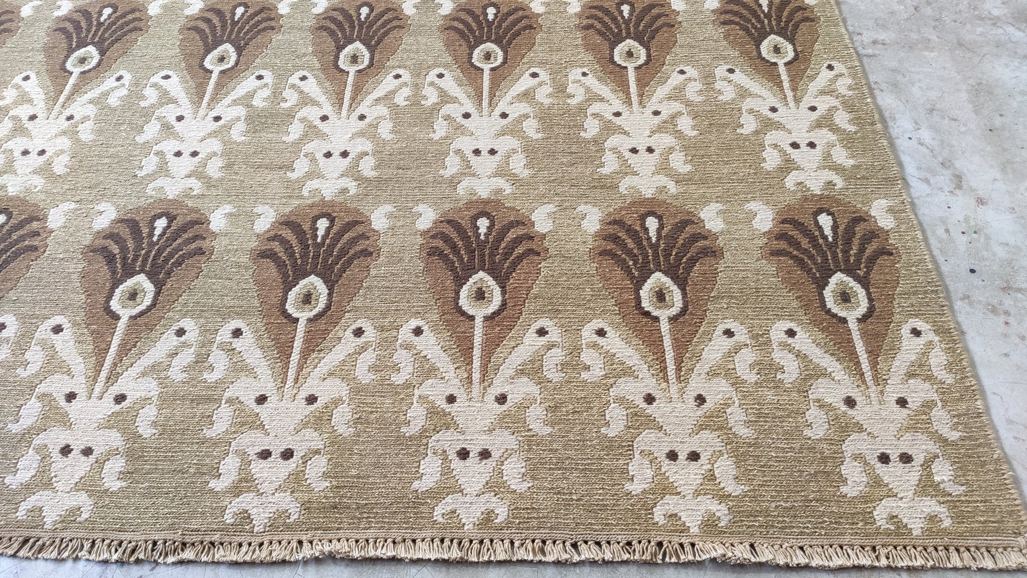 Ryan 6x9 Light Brown Hand-Knotted Soumak Ru | Banana Manor Rug Company