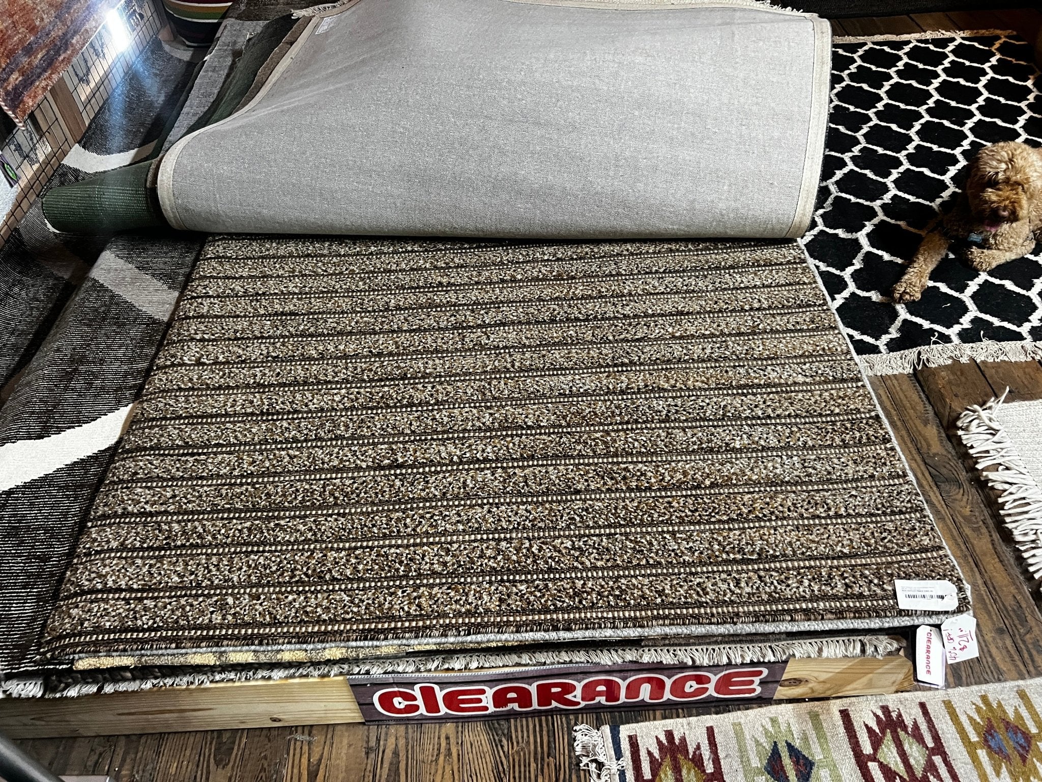 Ryan Howard 5.3x7.9 Handwoven Durrie | Banana Manor Rug Factory Outlet