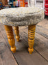 Sally Forrest 14x14x7 Wooden Upholstered Stool | Banana Manor Rug Factory Outlet