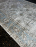 Sandy West 2.9x9.9 Hand-Knotted Aqua & Silver Oushak | Banana Manor Rug Factory Outlet