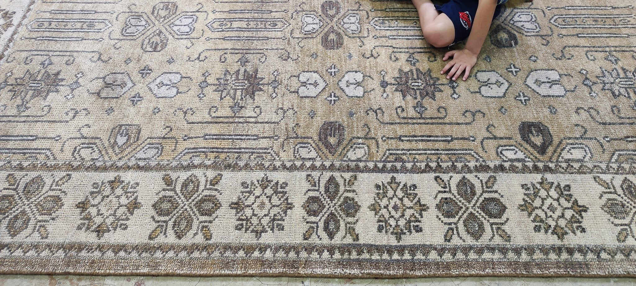 Sanne 5x8 Beige & Tan Oushak | Banana Manor Rug Factory Outlet