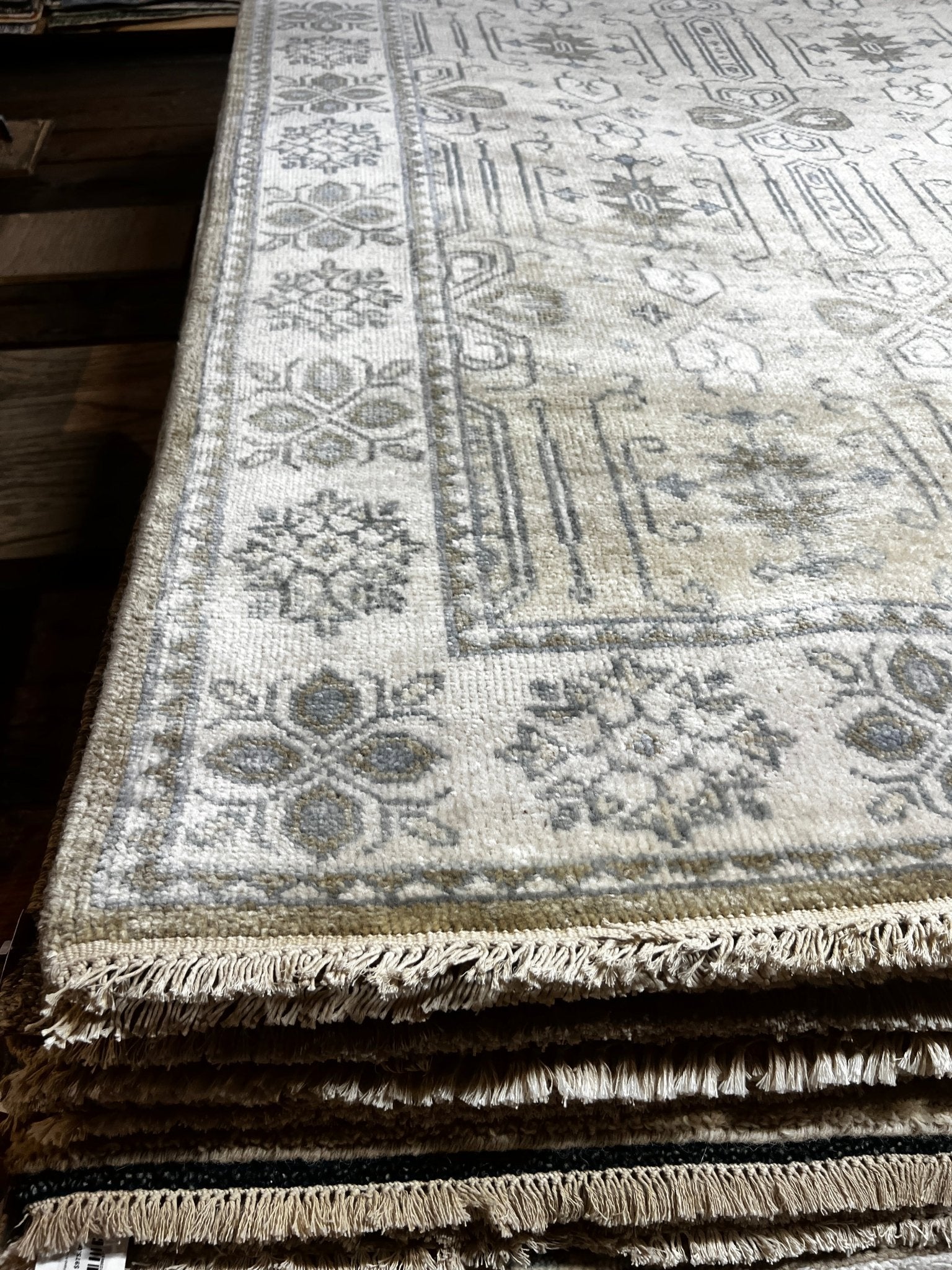 Sanne 5x8 Beige & Tan Oushak | Banana Manor Rug Factory Outlet