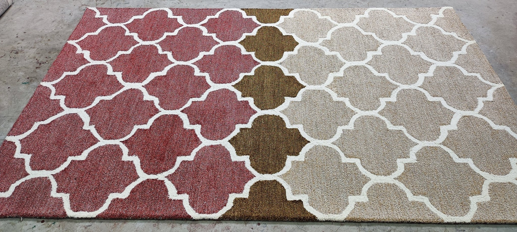 Savannah 5x8 Hand-Tufted Beige Brown Jali | Banana Manor Rug Factory Outlet