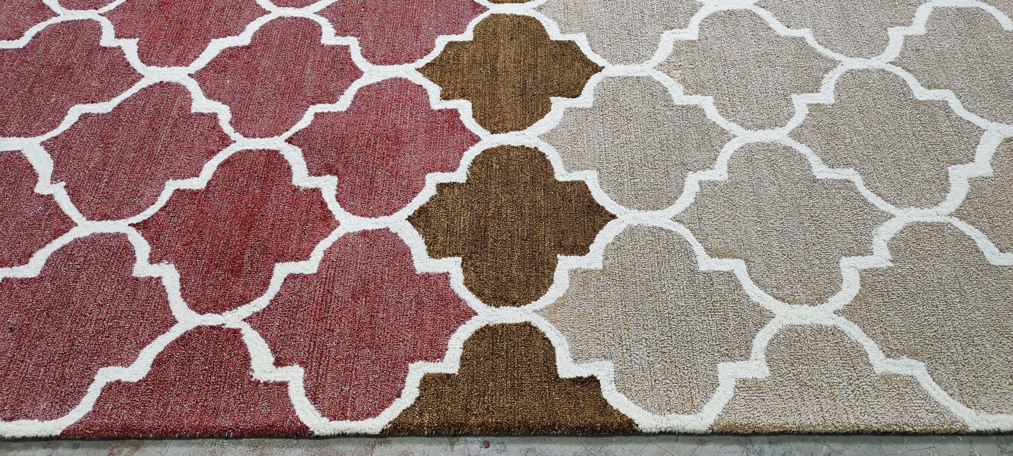 Savannah 5x8 Hand-Tufted Beige Brown Jali | Banana Manor Rug Factory Outlet