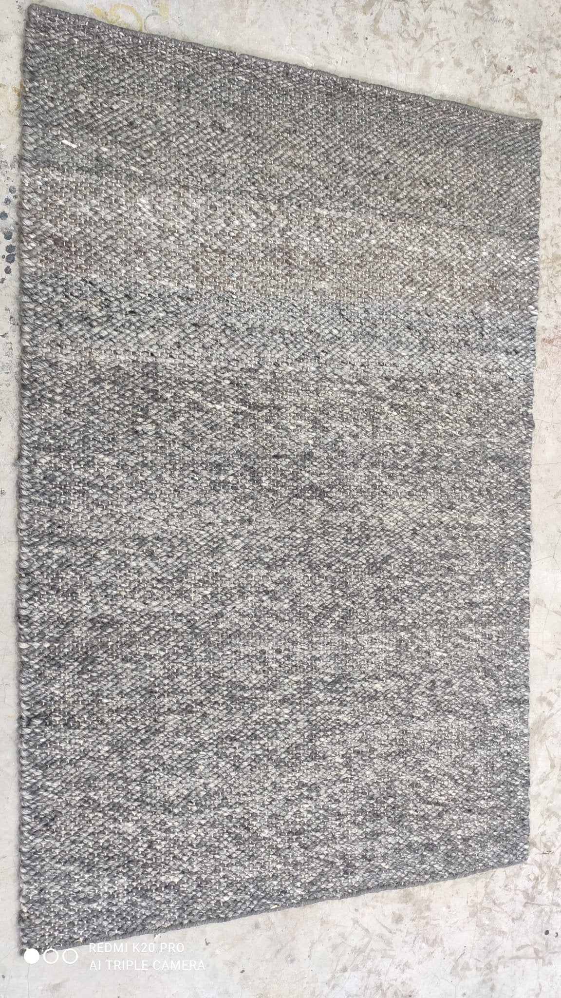 Seinfeld 3.3x5 Handwoven Grey Durrie Rug | Banana Manor Rug Company