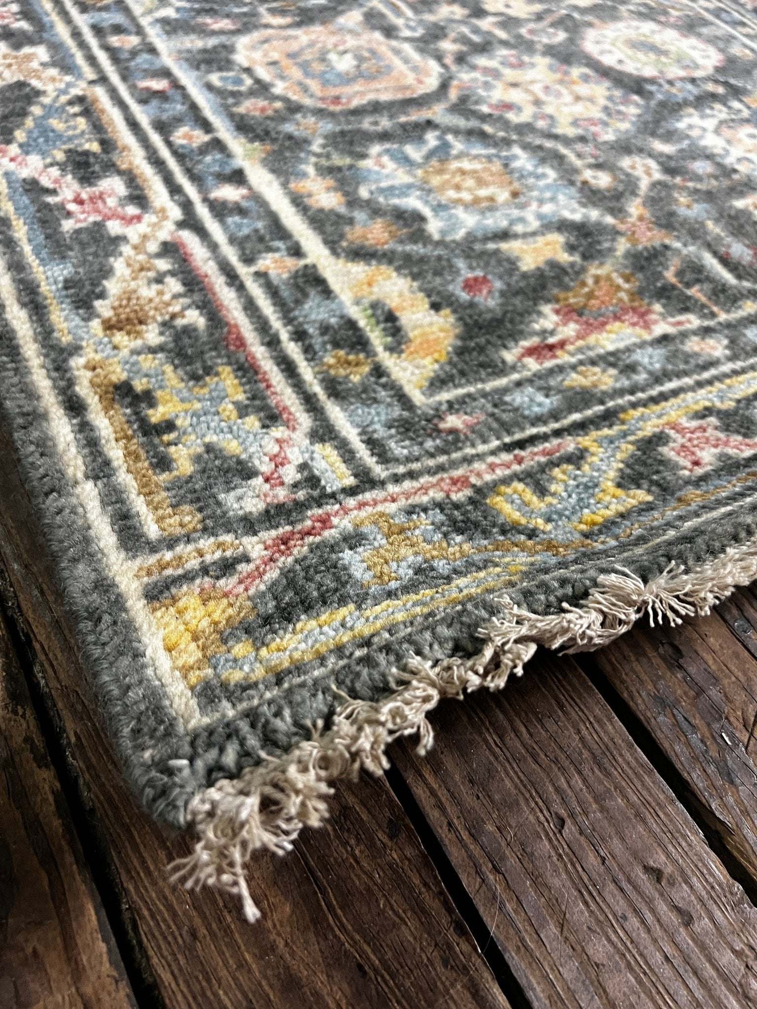 Seka 2.6x11.9 Hand-Knotted Dark Green Oushak Runner | Banana Manor Rug Factory Outlet