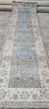 Senri 2.9x9.9 Hand Knotted Aqua & Silver Oushak | Banana Manor Rug Factory Outlet