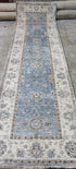 Senri 2.9x9.9 Hand Knotted Aqua & Silver Oushak | Banana Manor Rug Factory Outlet