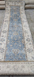 Senri 2.9x9.9 Hand Knotted Aqua & Silver Oushak | Banana Manor Rug Factory Outlet