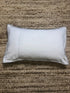 Seren White, Grey, and Dark Blue Small Pillow | Banana Manor Rug Company