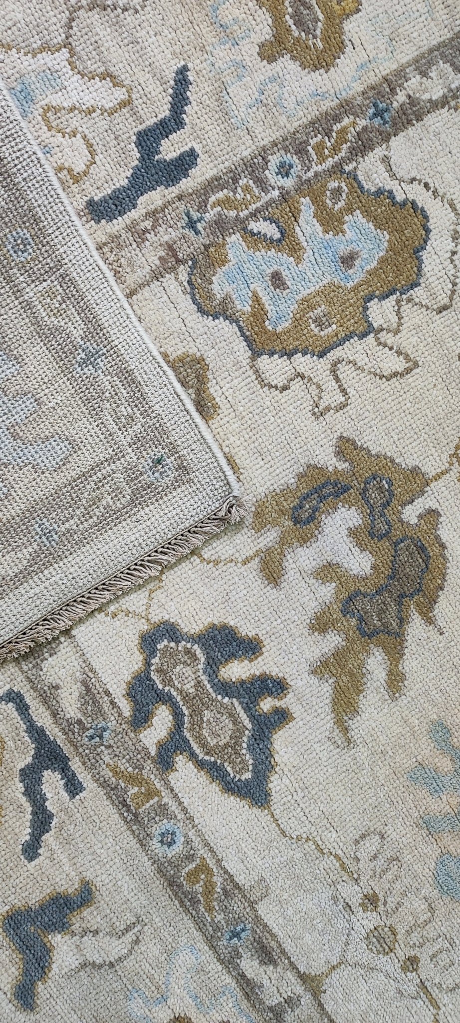 Serena 7.9x10 Hand-Knotted Tan & Grey Oushak | Banana Manor Rug Factory Outlet