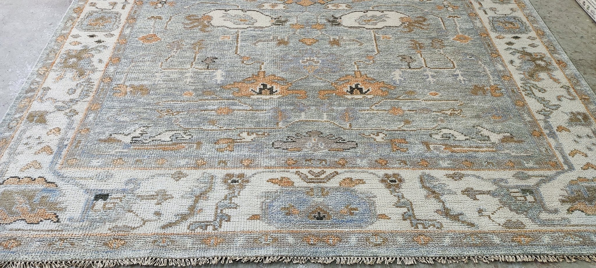 Serena 8x10 Tan & Ivory Oushak | Banana Manor Rug Factory Outlet