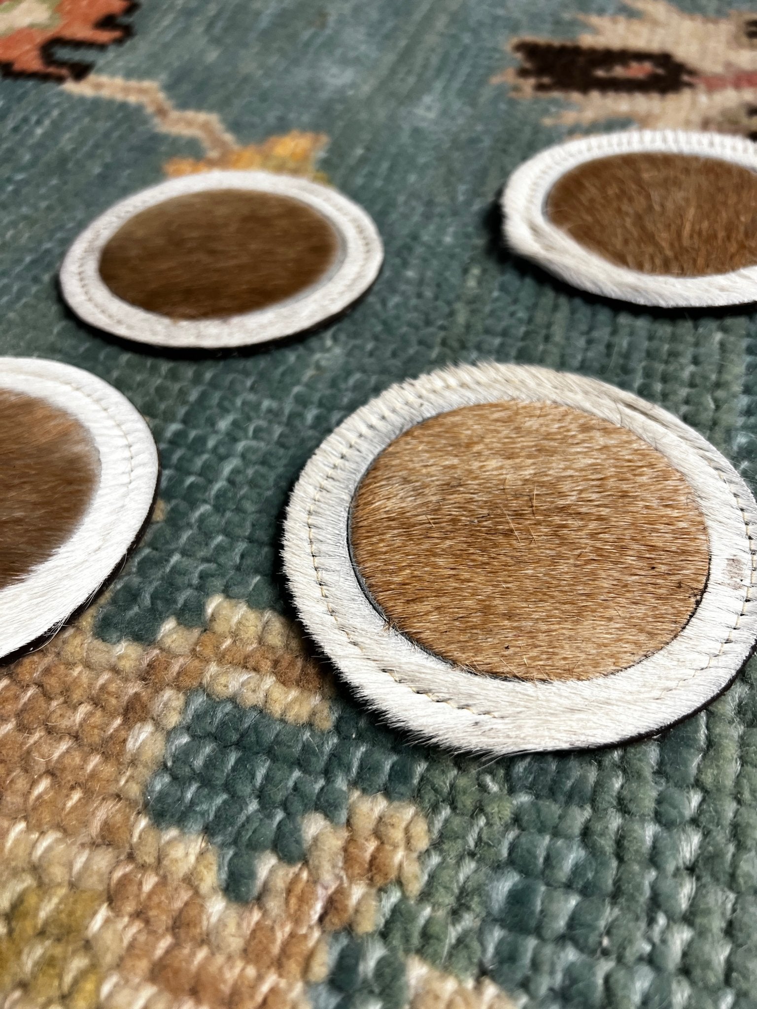 Set of 4 Hair on Cowhide Coasters – Banana Manor Rug Factory Outlet