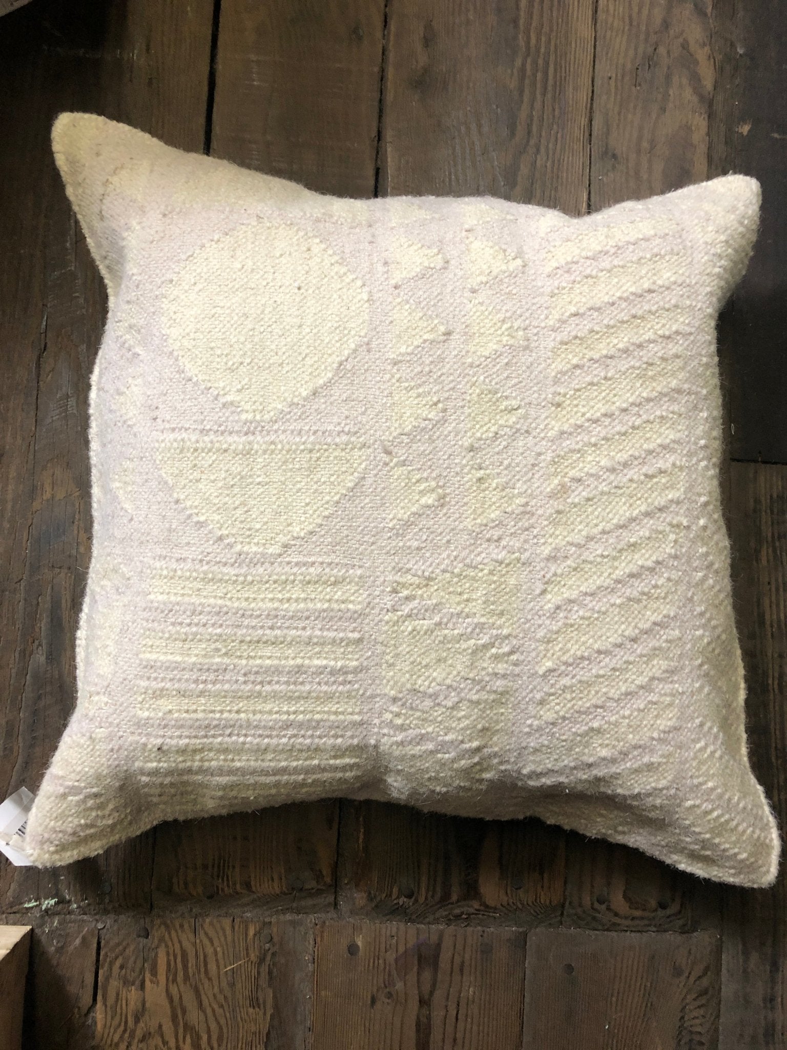 Shannah Large Lavender and White Handwoven Pillow | Banana Manor Rug Company