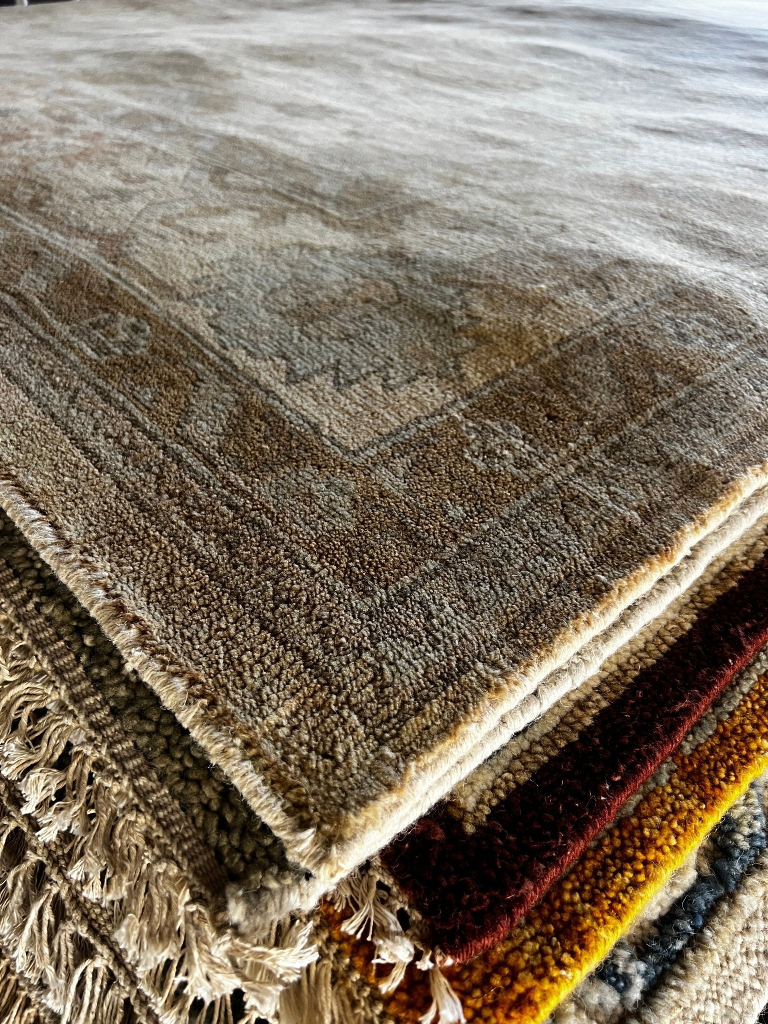 Shannon Bowers 8x10 Beige Hand-Knotted Oushak Rug | Banana Manor Rug Factory Outlet