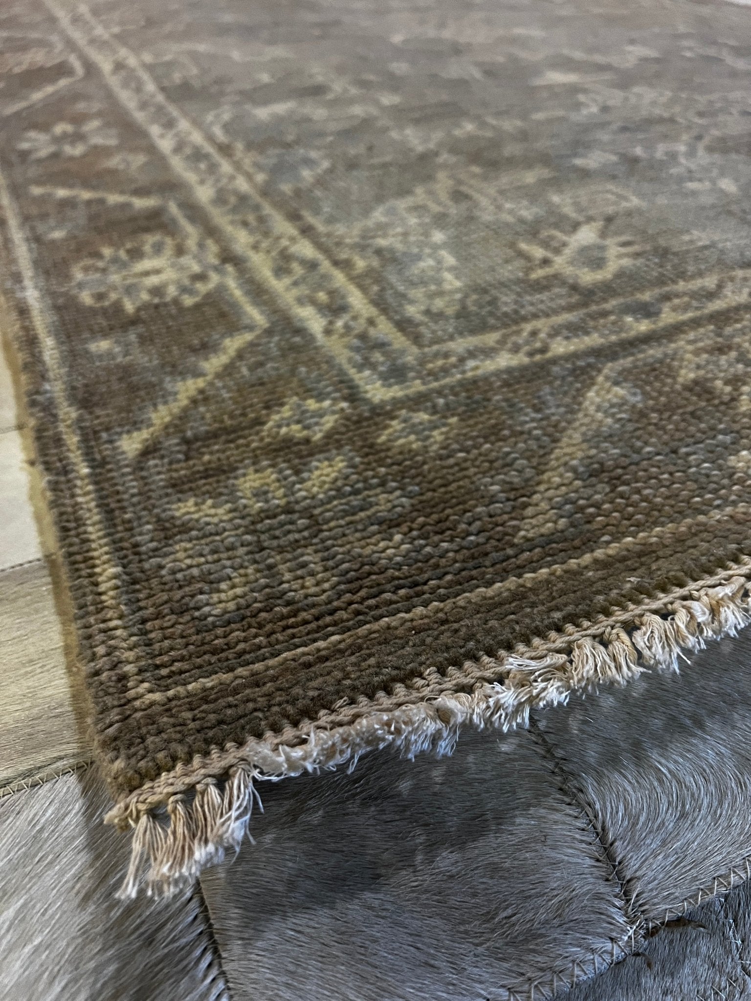 Sharon Clark 4x6 Hand-Knotted Silver & Grey Turkish Oushak | Banana Manor Rug Factory Outlet