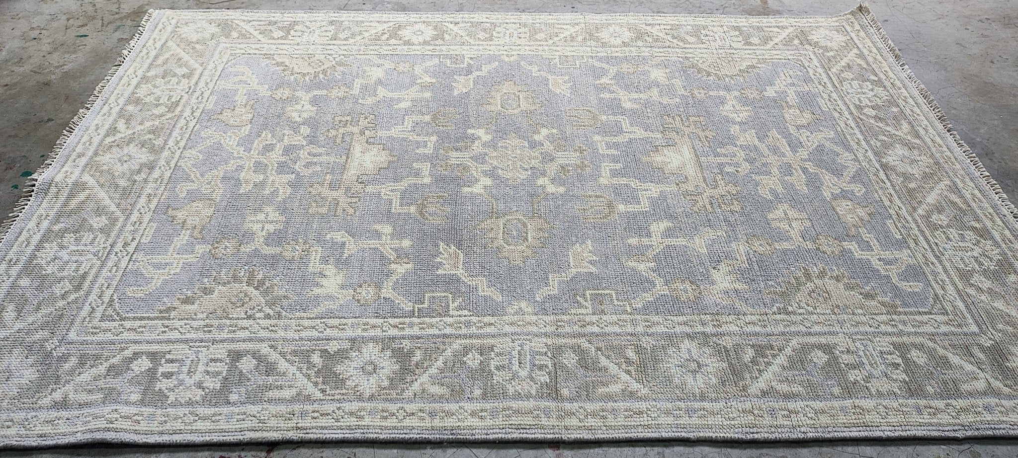 Sharon Clark 4x6 Hand Knotted Silver & Grey Turkish Oushak | Banana Manor Rug Factory Outlet