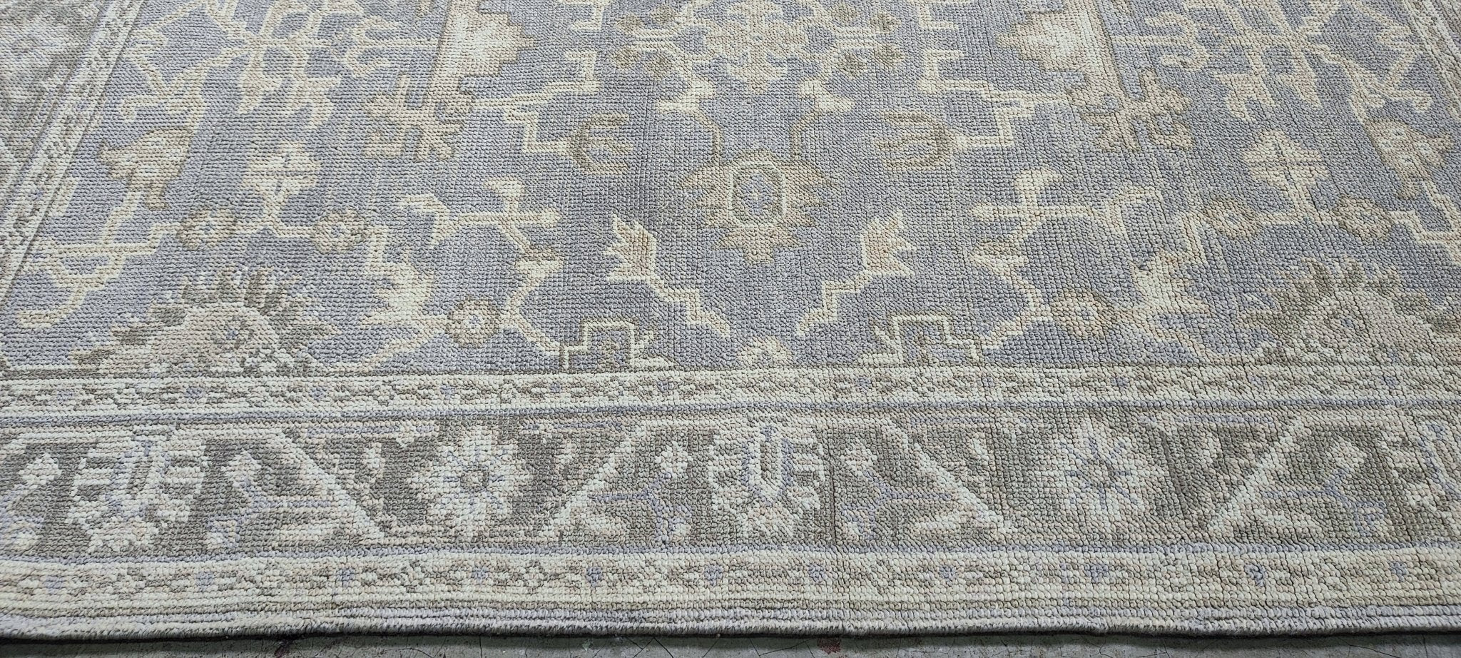 Sharon Clark 4x6 Hand Knotted Silver & Grey Turkish Oushak | Banana Manor Rug Factory Outlet