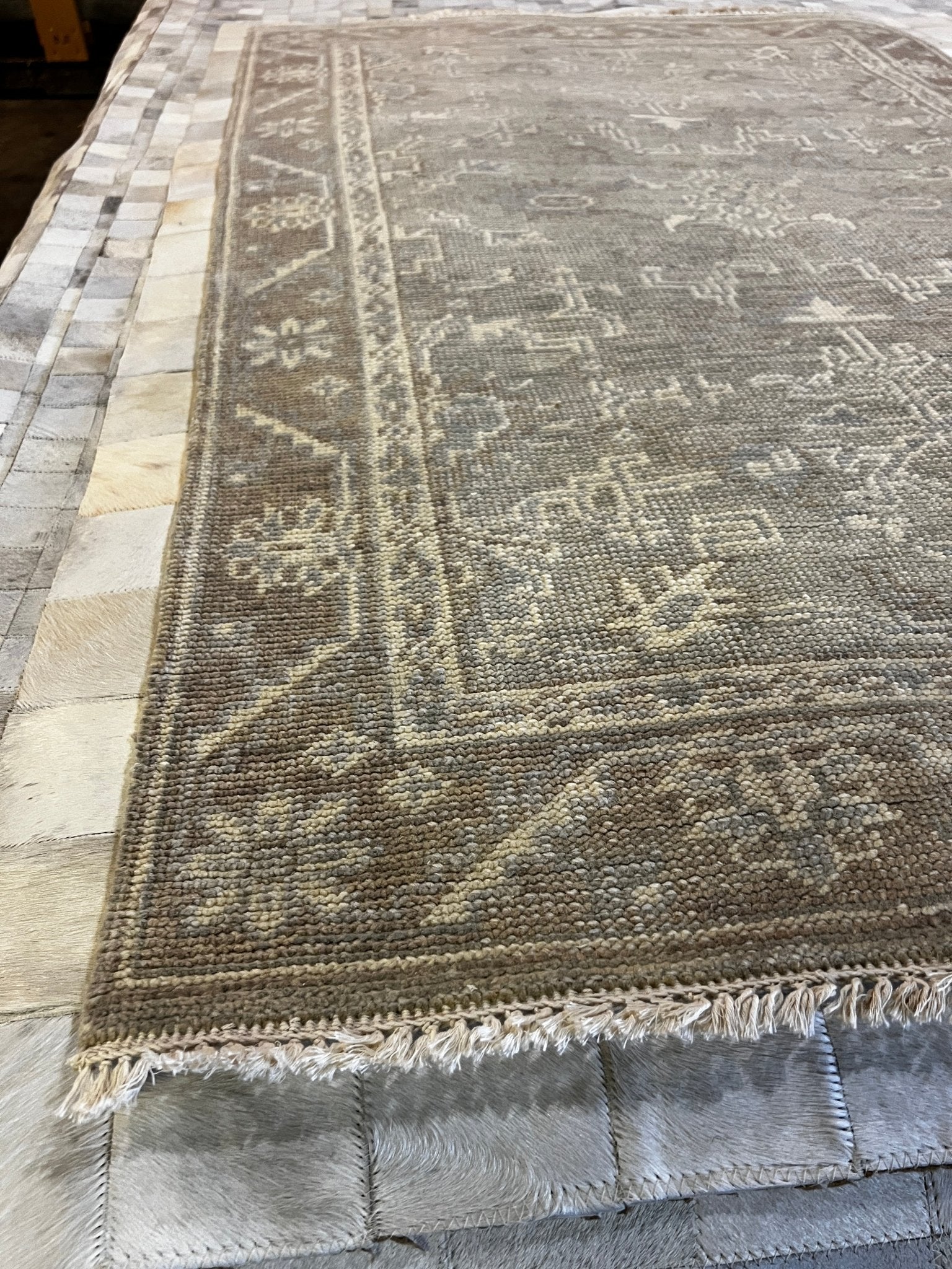 Sharon Clark 4x6 Hand-Knotted Silver & Grey Turkish Oushak | Banana Manor Rug Factory Outlet