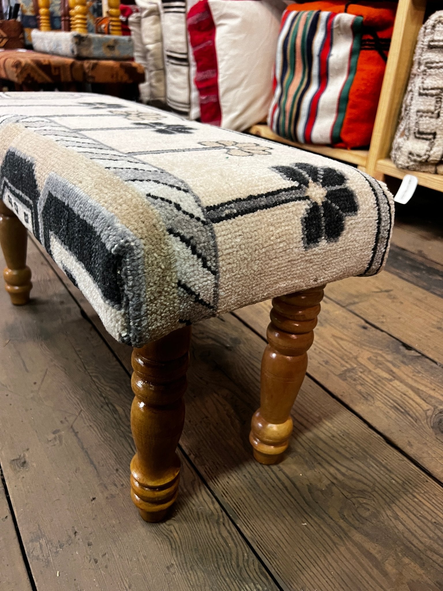 Shelley Winters 30x12x16 Wooden Upholstered Bench | Banana Manor Rug Factory Outlet
