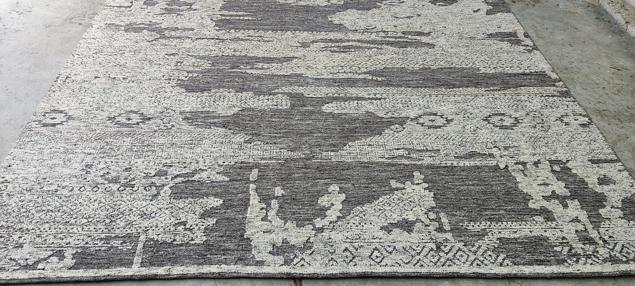 Shigeo 8.3x10 Hand-Knotted Natural & Grey High Low | Banana Manor Rug Factory Outlet