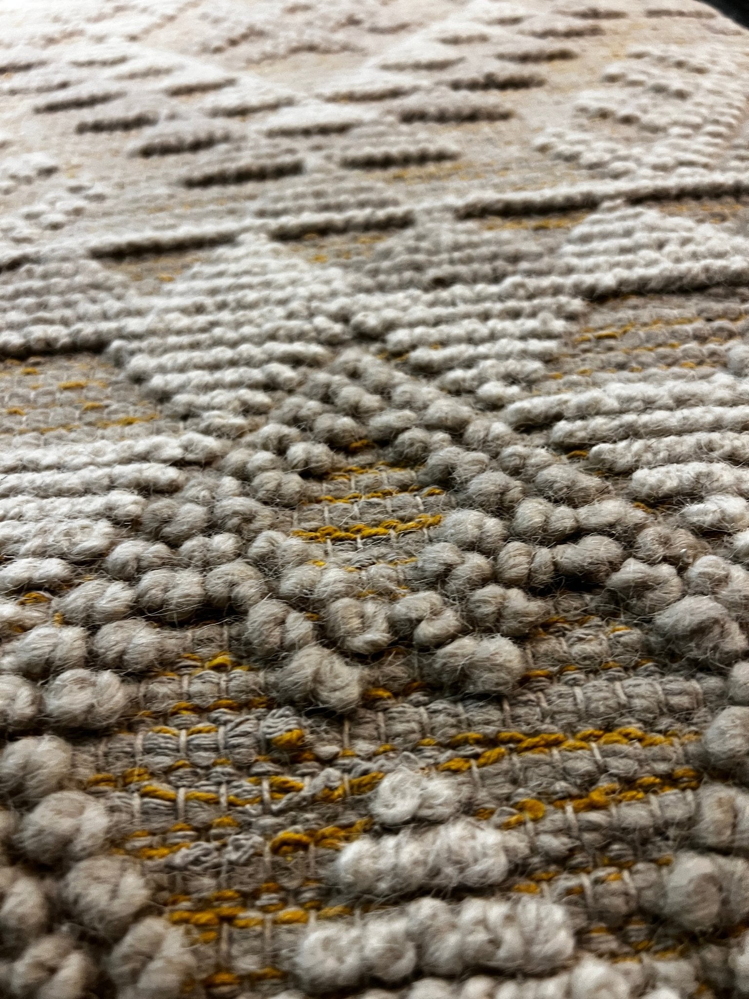 Sidney's Saloon 5.3x8.3 Handwoven Ivory & Grey Loop | Banana Manor Rug Factory Outlet