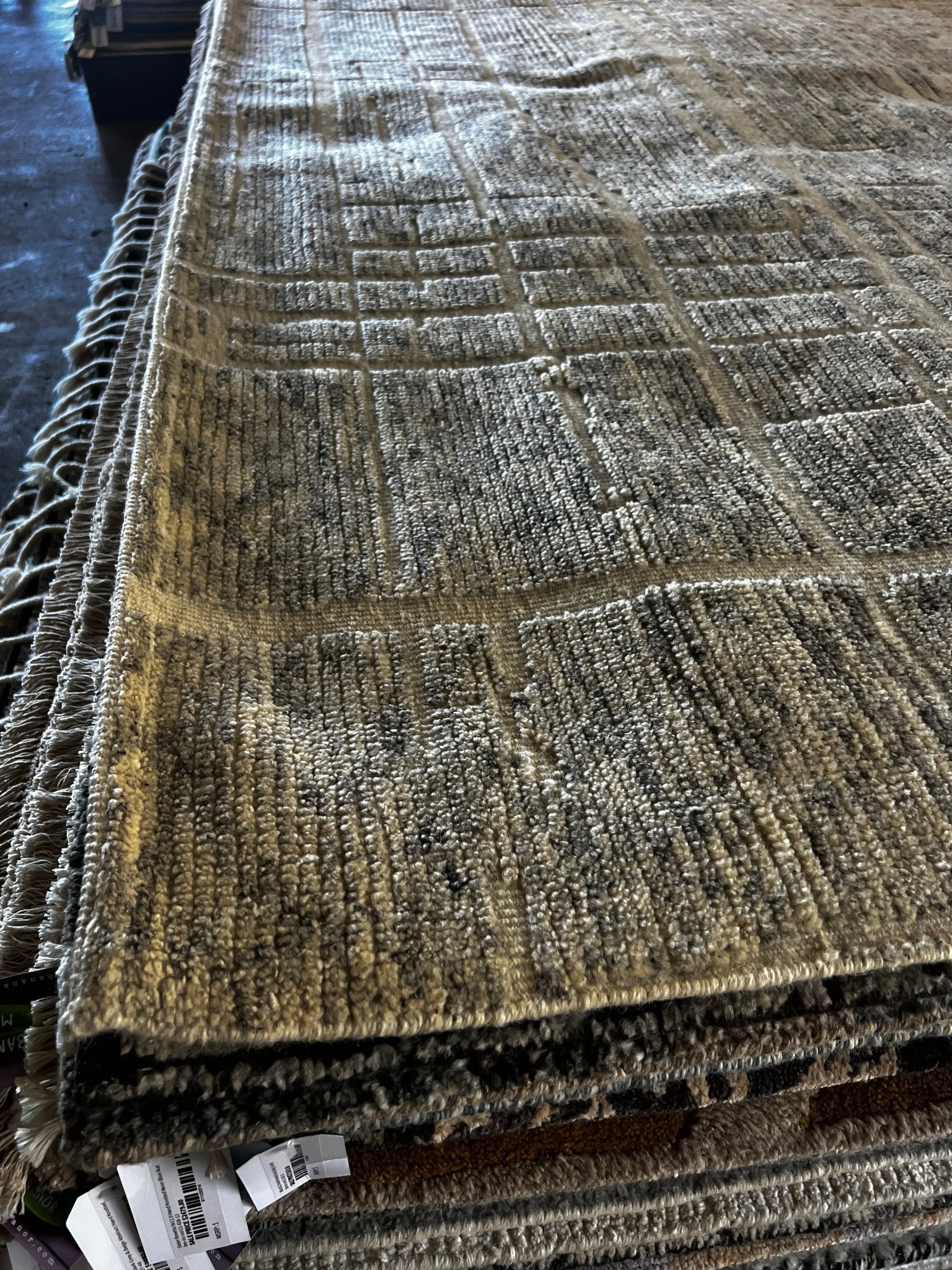 Silva 9.3x11.9 Hand-Knotted Natural Modern | Banana Manor Rug Factory Outlet