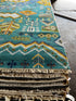 Sister Rosetta 9x11.9 Hand Knotted Neon Blue Ikat | Banana Manor Rug Factory Outlet