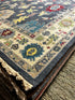 Skyla 6x9 Blue and Ivory Hand-Knotted Oushak Rug | Banana Manor Rug Company