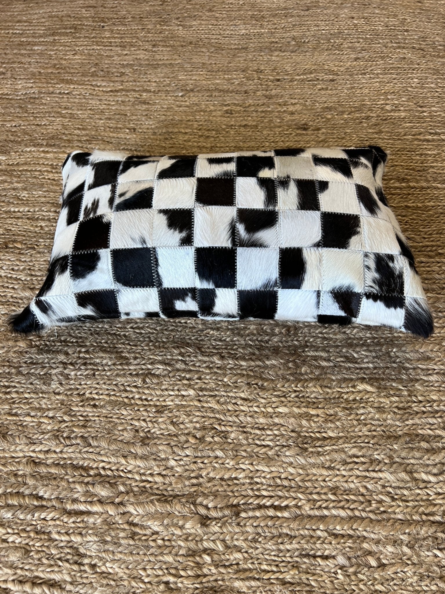 Small Cowhide Pillow - 13x22 | Banana Manor Rug Factory Outlet