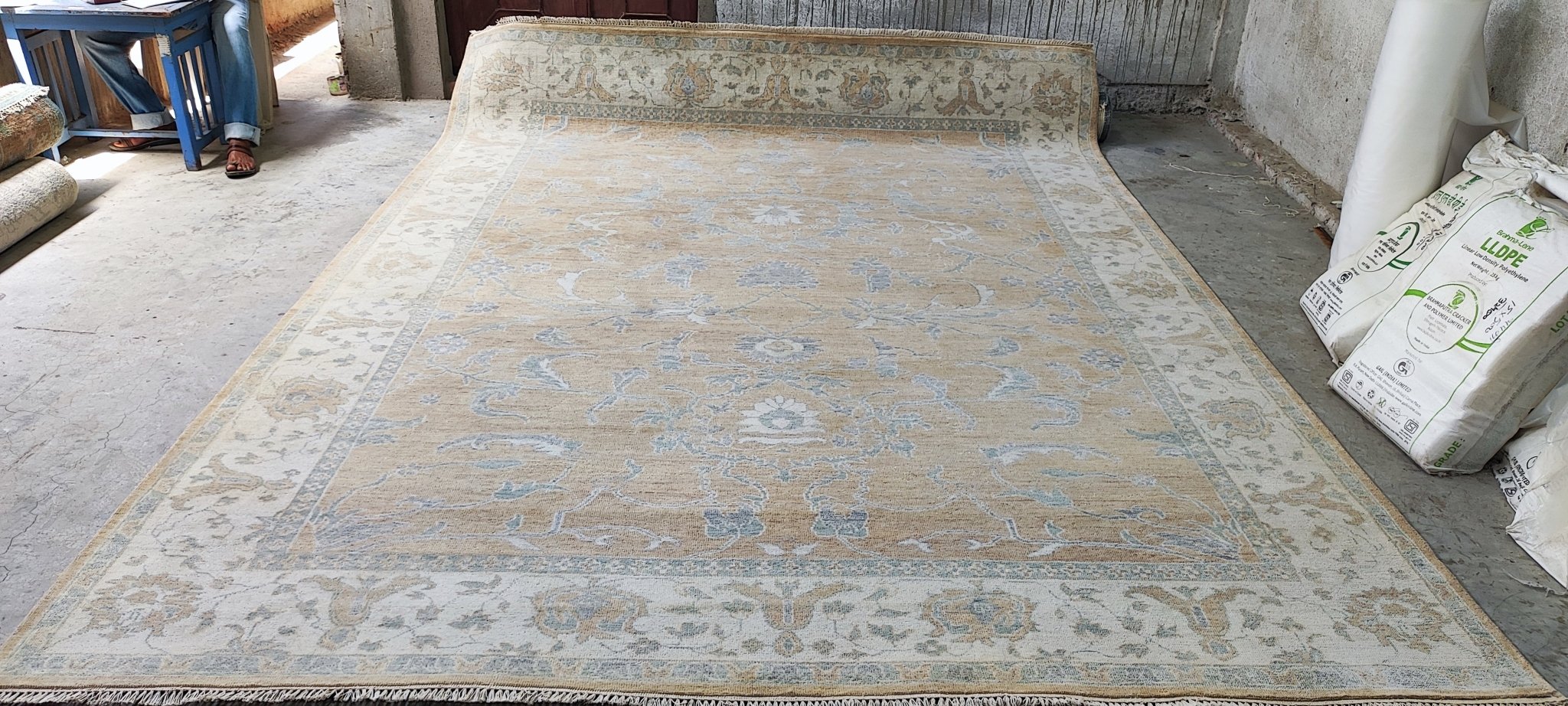 Sofia 9x12.3 Brown & Ivory Oushak | Banana Manor Rug Factory Outlet