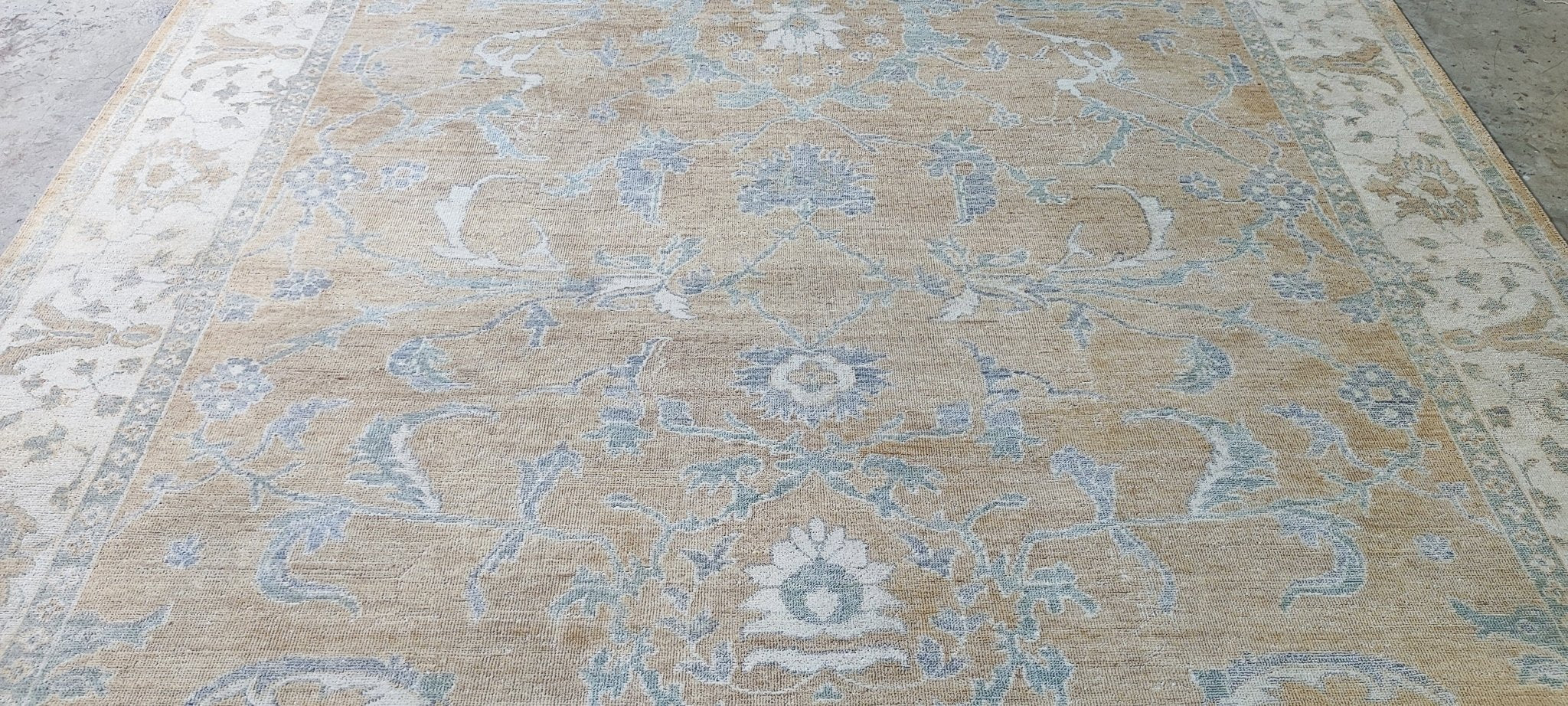 Sofia 9x12.3 Brown & Ivory Oushak | Banana Manor Rug Factory Outlet