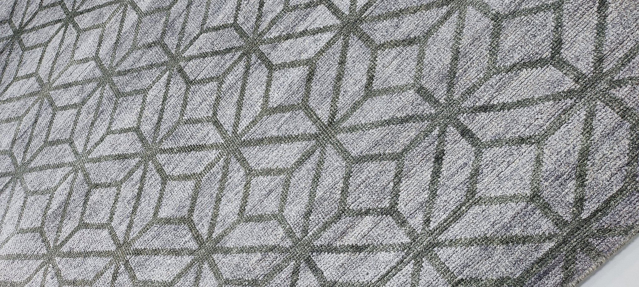 Sonny 7.9x10 Hand-Knotted Grey Modern | Banana Manor Rug Factory Outlet