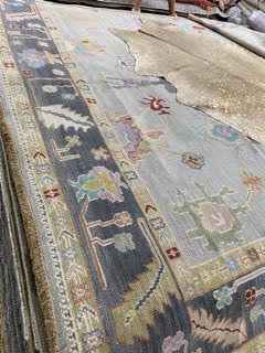 Spiffy Hand Knotted Oushak-5-10x14 | Banana Manor Rug Factory Outlet