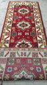 St. Armand 3x8.3 Red and Ivory Hand-Knotted Kazak Runner | Banana Manor Rug Company
