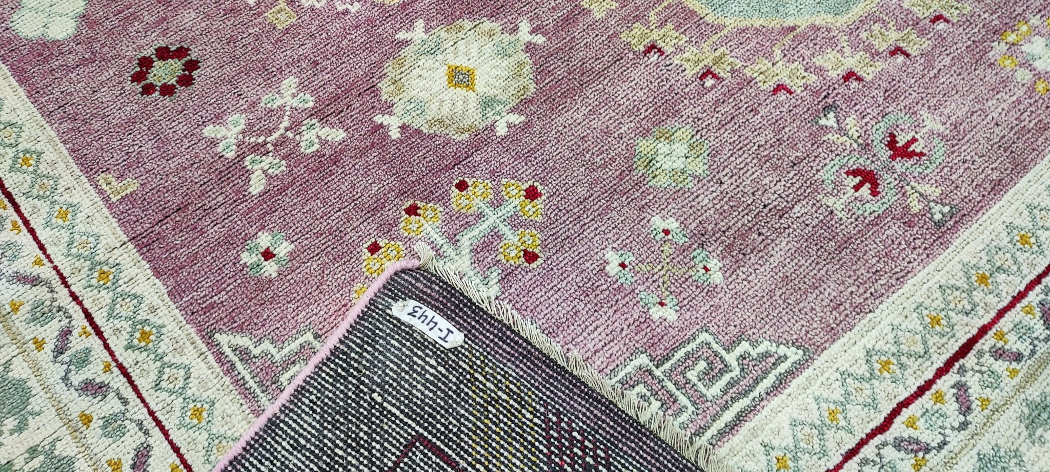 Stacy Galina 9x12 Hand-Knotted Pink & Beige Oushak | Banana Manor Rug Factory Outlet