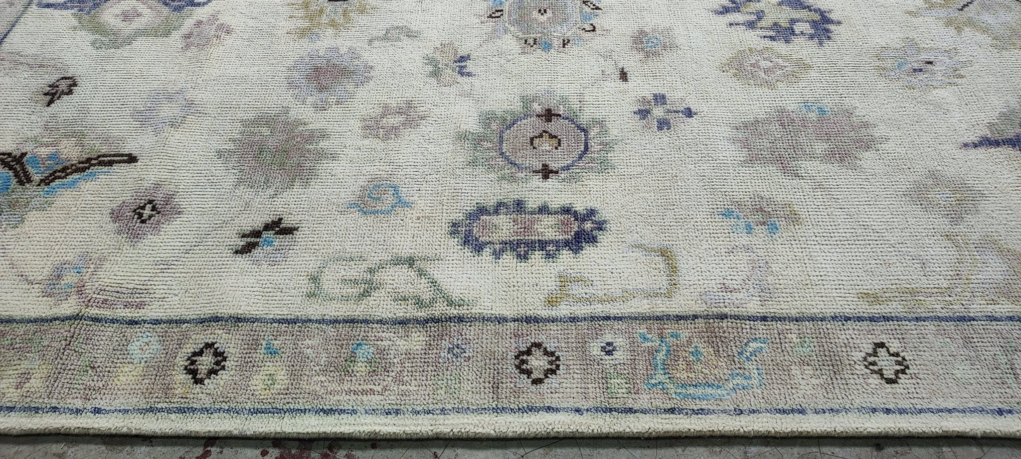 Stacy Sanches 4.3x7 Hand-Knotted Ivory & Grey Oushak | Banana Manor Rug Factory Outlet