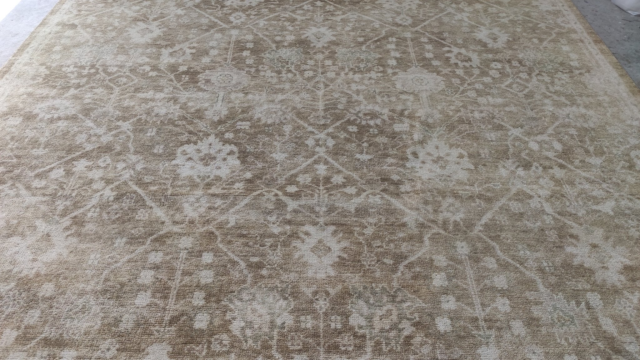 Stacy Sinclair 10x14 Gold and BeigeHand-Knotted Oushak Rug | Banana Manor Rug Company