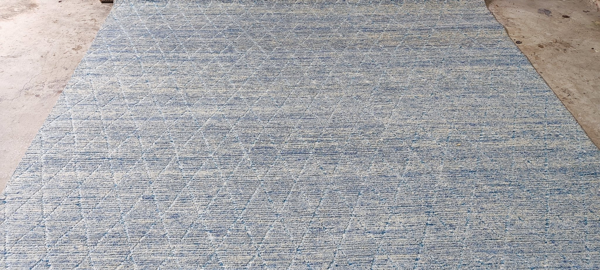 Stefano 8x10 Hand-Knotted Light Blue Cut Pile | Banana Manor Rug Factory Outlet