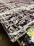 Steve Holt 5x6.3 Purple Handwoven Jacquard Rug | Banana Manor Rug Factory Outlet