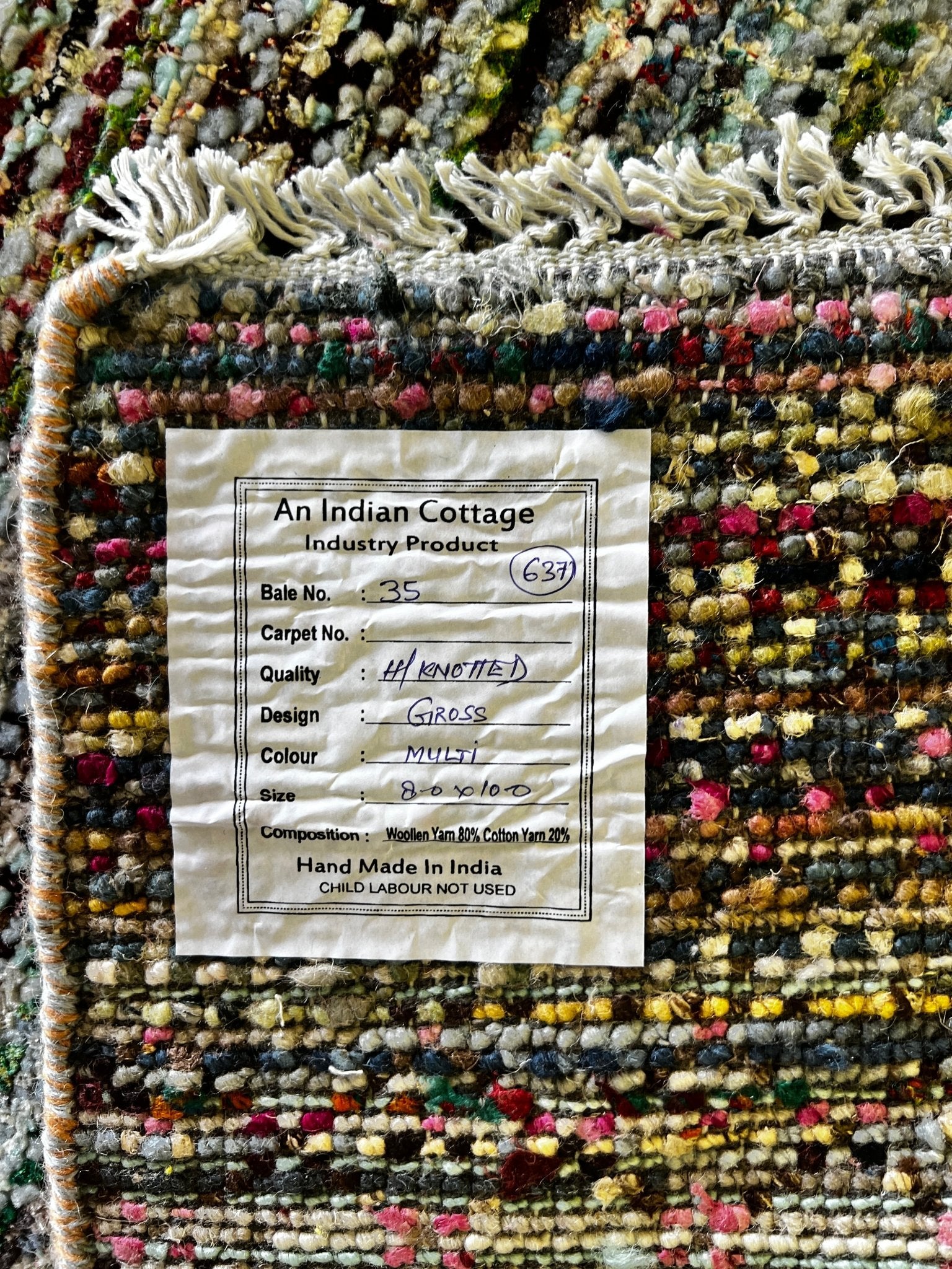 Stevie 8x10 Hand-Knotted Grass Style Multi-Color | Banana Manor Rug Factory Outlet