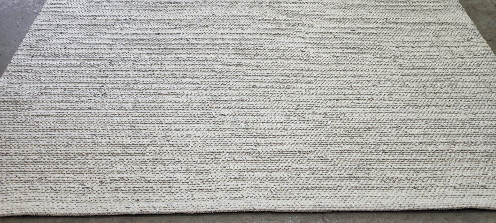 Stewy 7.9x10.3 Handwoven Wool Durrie Natural Beige | Banana Manor Rug Factory Outlet