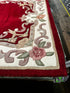 Sultry Swedish Death Metal Band 5.3x7.6 Hand-Tufted Wool Red & Ivory Embossed | Banana Manor Rug Factory Outlet