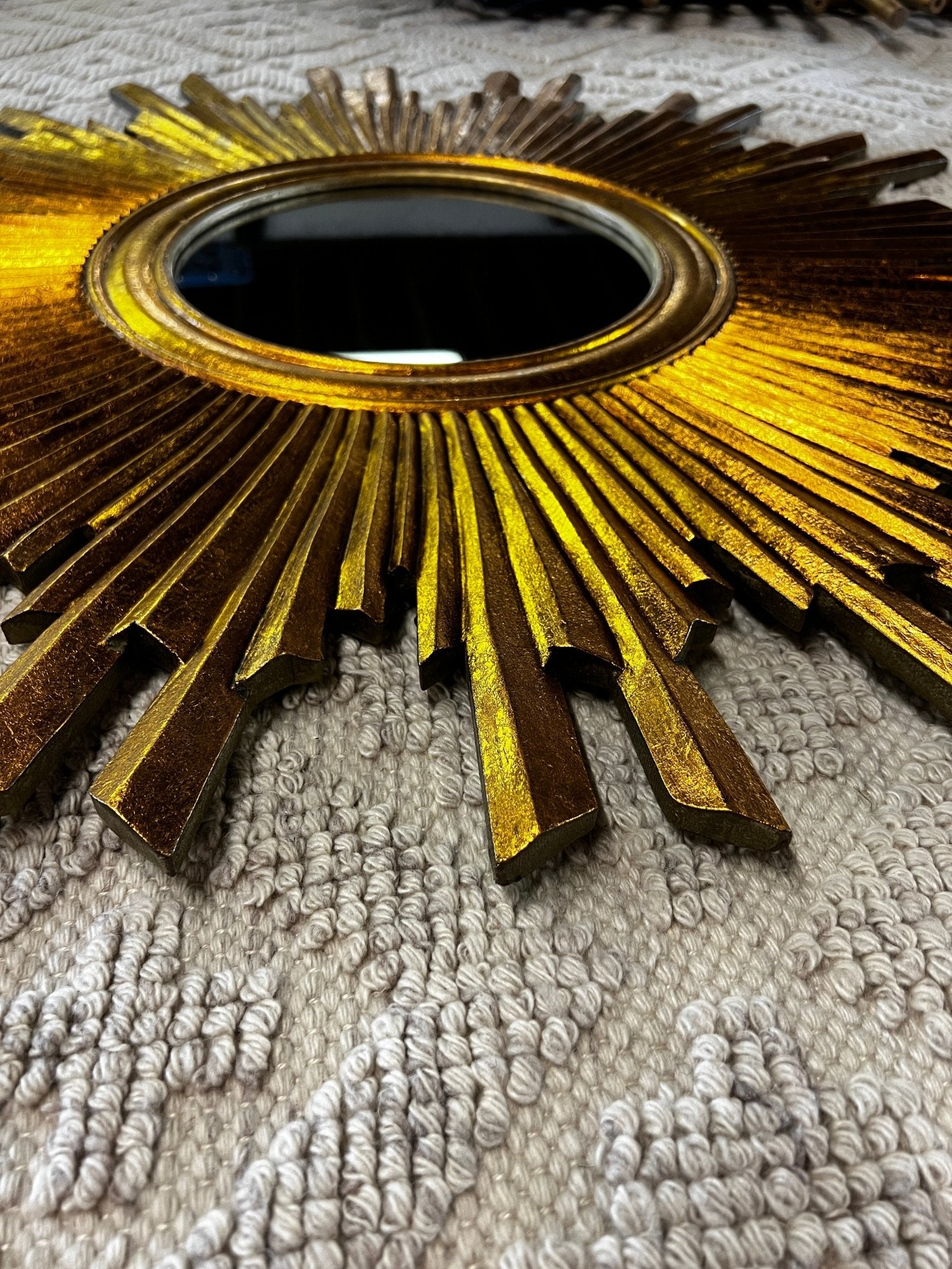 Sunburst Wall Mirror 35" Round | Banana Manor Rug Company