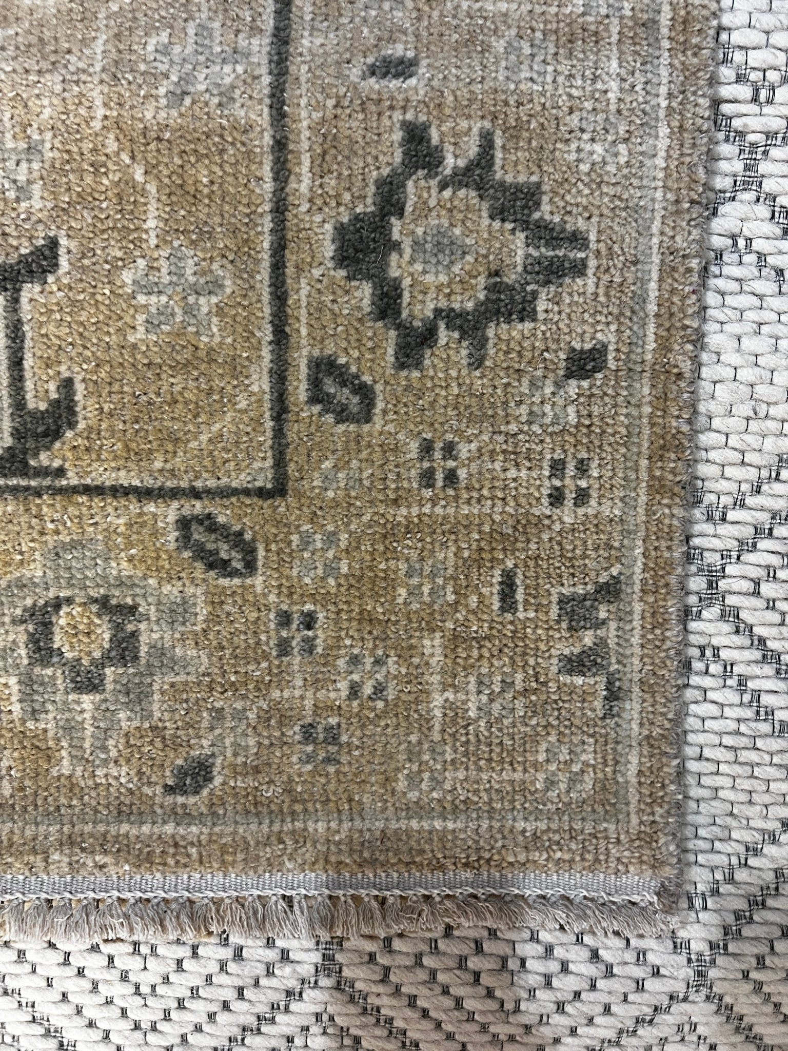 Susie Moss 4x6 Hand-Knotted Beige Oushak | Banana Manor Rug Factory Outlet