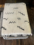 Tamarind 3.5x4.11 Black and White Handwoven Moroccan Rug | Banana Manor Rug Factory Outlet