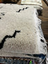 Tamarind 3.5x4.11 Black and White Handwoven Moroccan Rug | Banana Manor Rug Factory Outlet