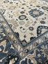Tandy 8x10.3 Ivory and Grey Hand-Knotted Oushak Rug | Banana Manor Rug Company