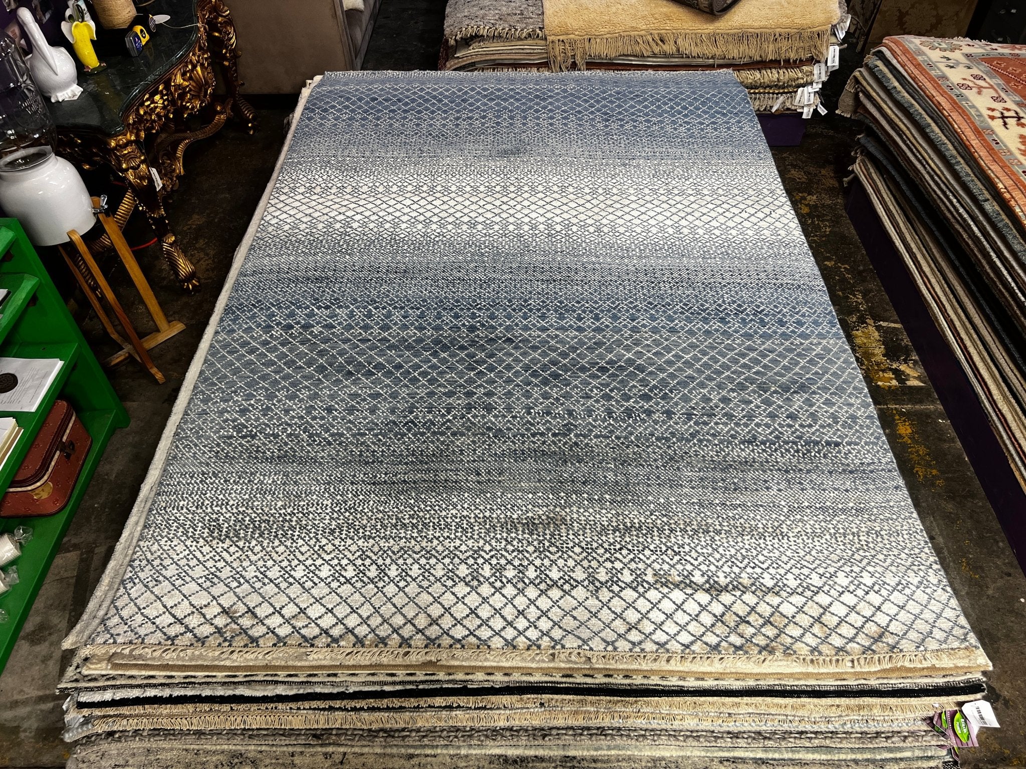 Tani 6x9 Hand-Knotted Blue Mix Modern | Banana Manor Rug Factory Outlet