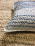 Tansy Beige and Blue Geometric Pillow | Banana Manor Rug Company